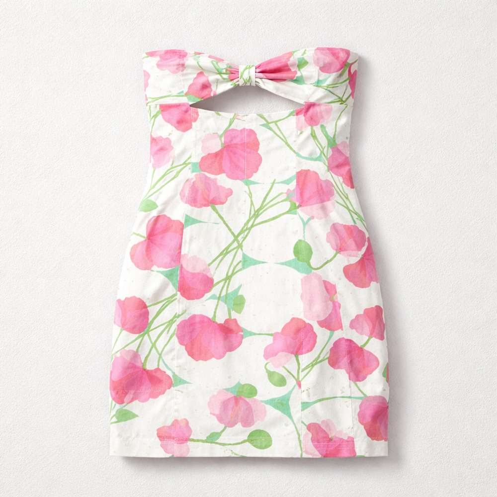 Lilly Pulitzer Franco Dress Classic White Had Me A Blast Floral Strapless Size 8 - Picture 2 of 14